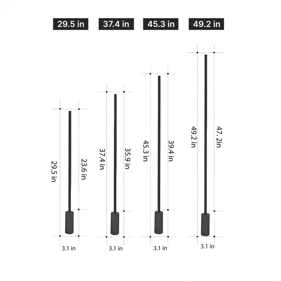 Contemporary Matte Black Outdoor Light Fixture with Adjustable Wattage