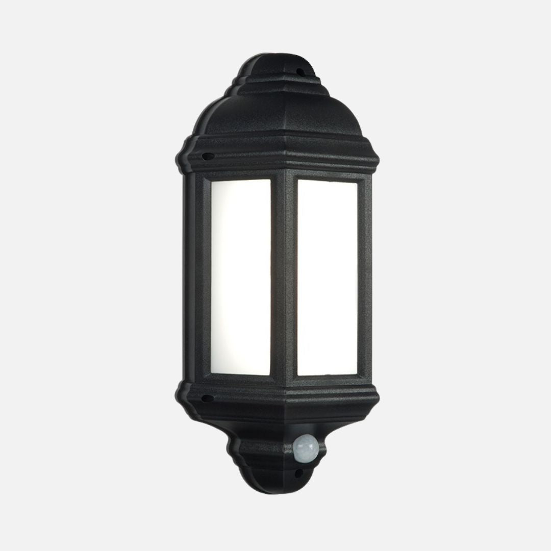 Outdoor Wall Light Black PIR 7W 240V LED IP44 Security