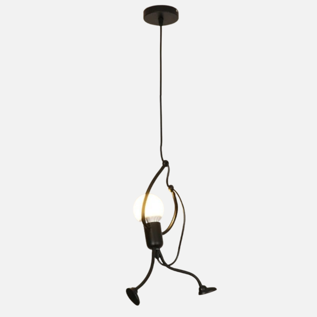 Retro Pendant Light for Kids – Adjustable Height, Warm Light, Hanging Lamp