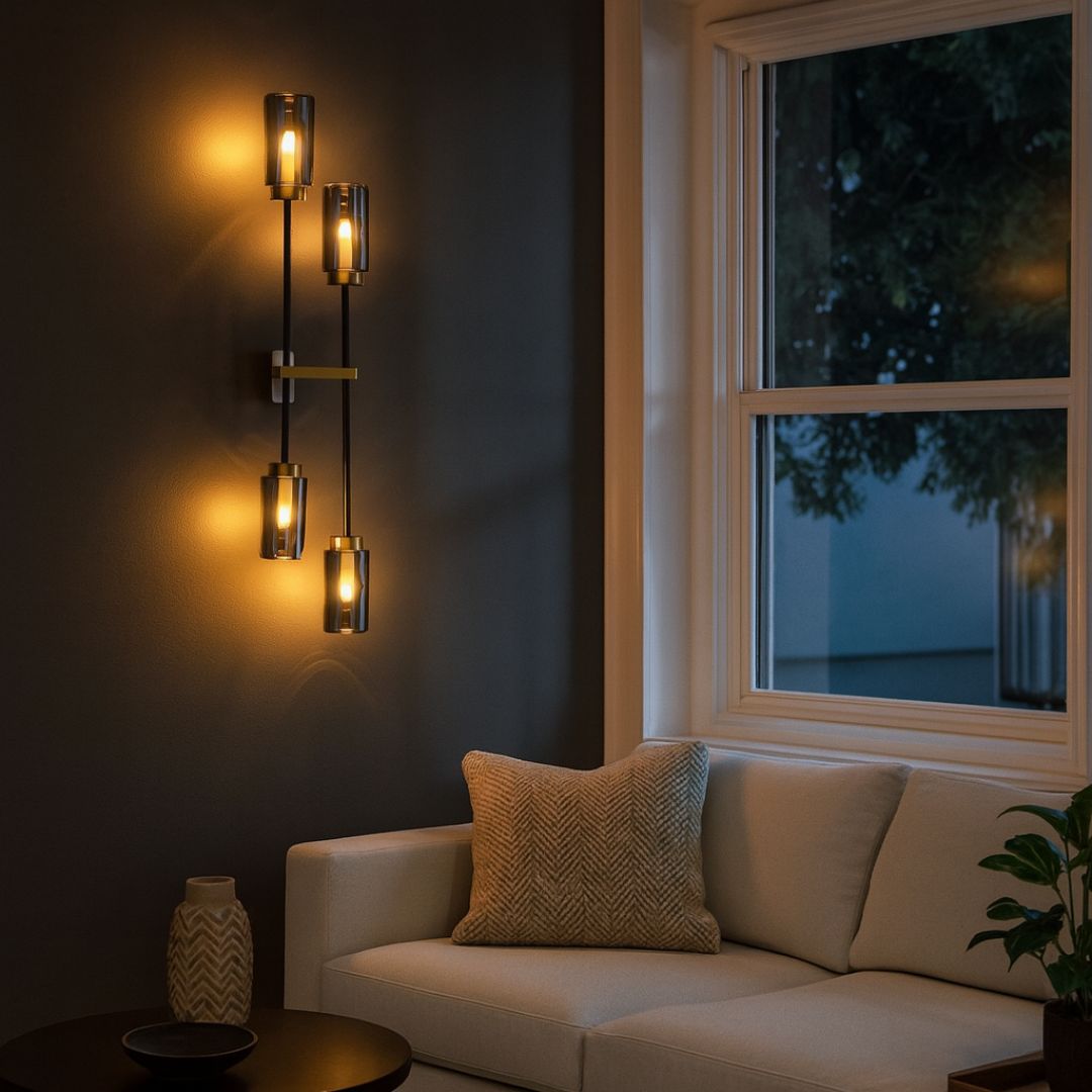 Metal Wall Lamp Sconce with 4 G9 Lights - 31.5in Modern Wall Sconce