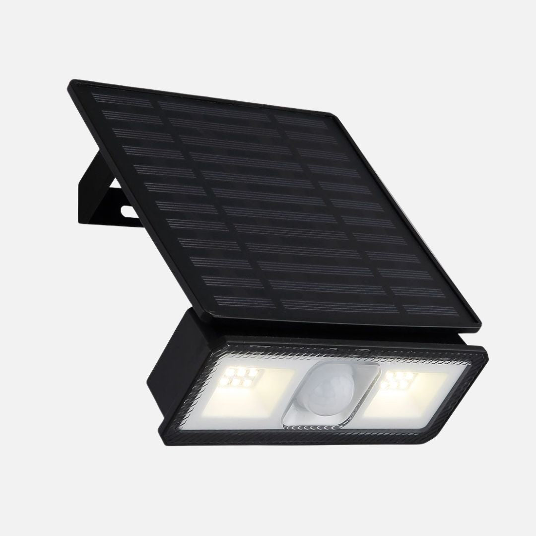 LED Solar Wall Light with Motion Sensor IP65 500lm Black