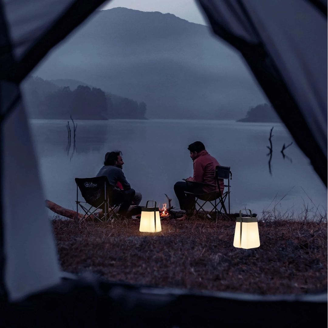 Outdoor Solar Lantern with Remote Control and Dusk-to-Dawn Sensor