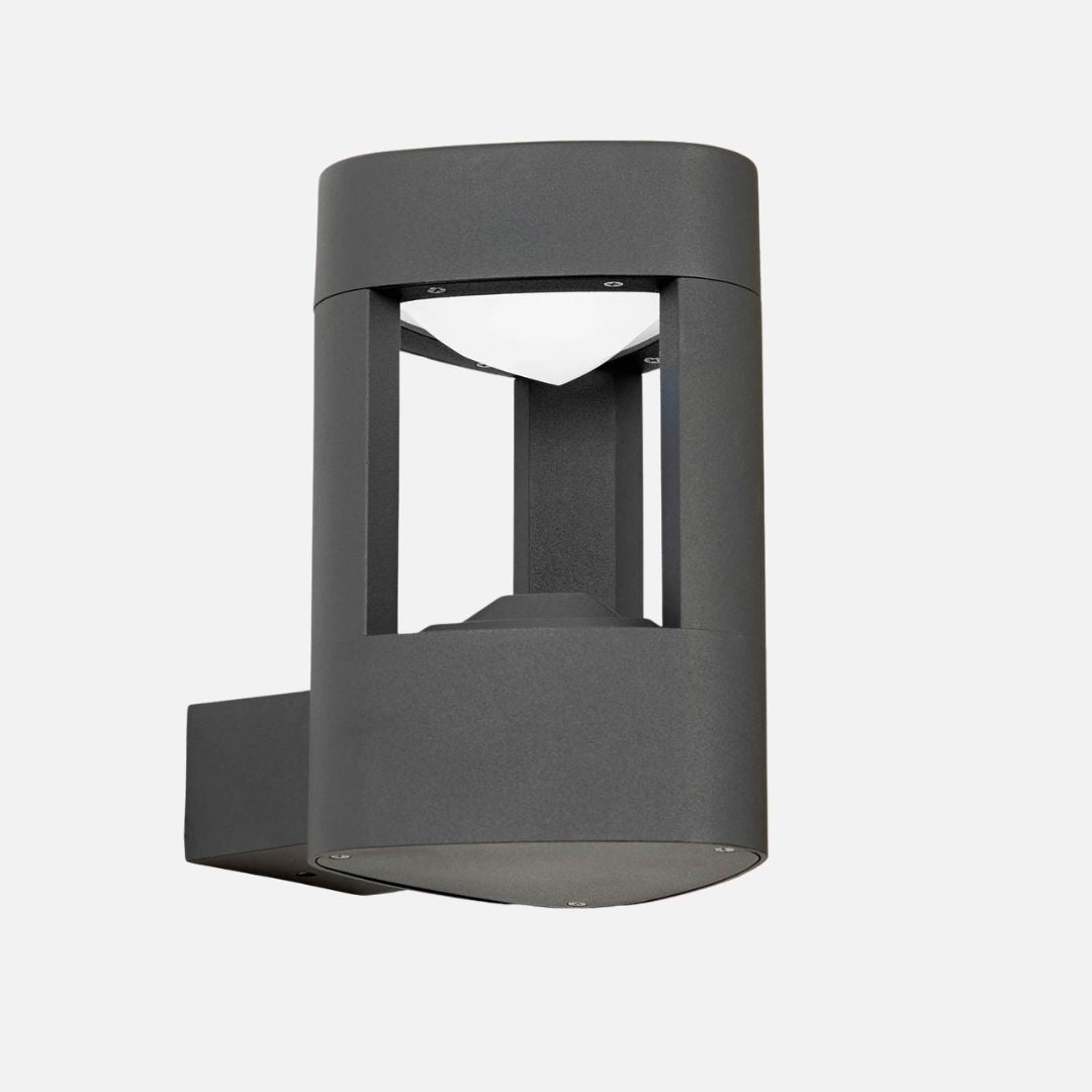 Outdoor Wall Light Grey Aluminium IP54 8W LED 6000K 300lm