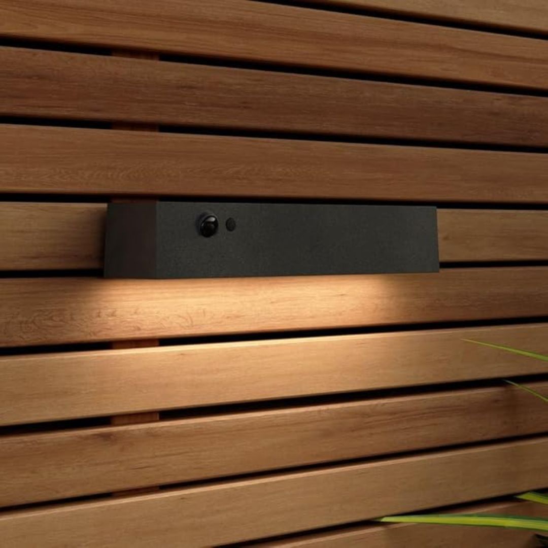 Solar Wall Light Motion Sensor Outdoor LED Anthracite Plastic