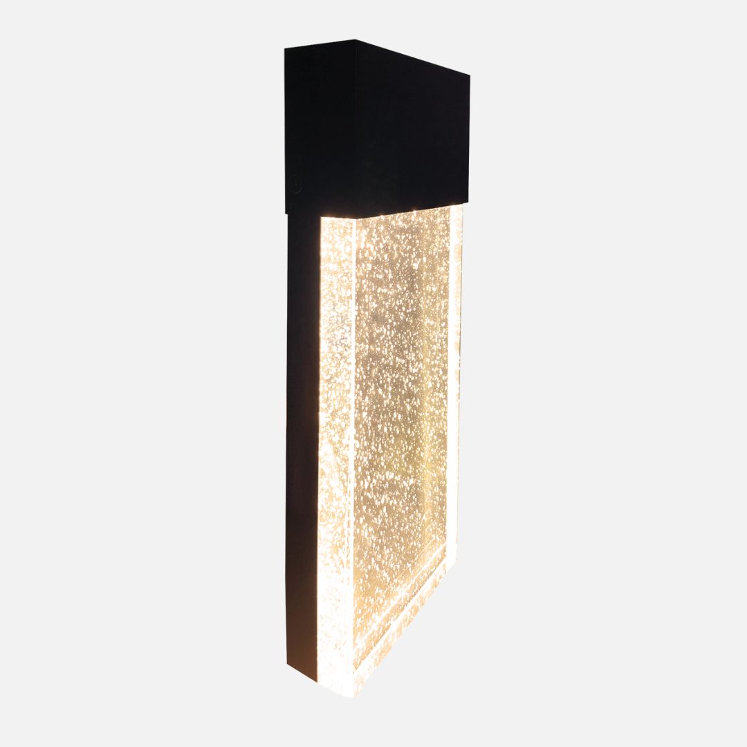14-Inch Bubble Glass Wall Sconce with CCT Selection – Modern Vertical Design