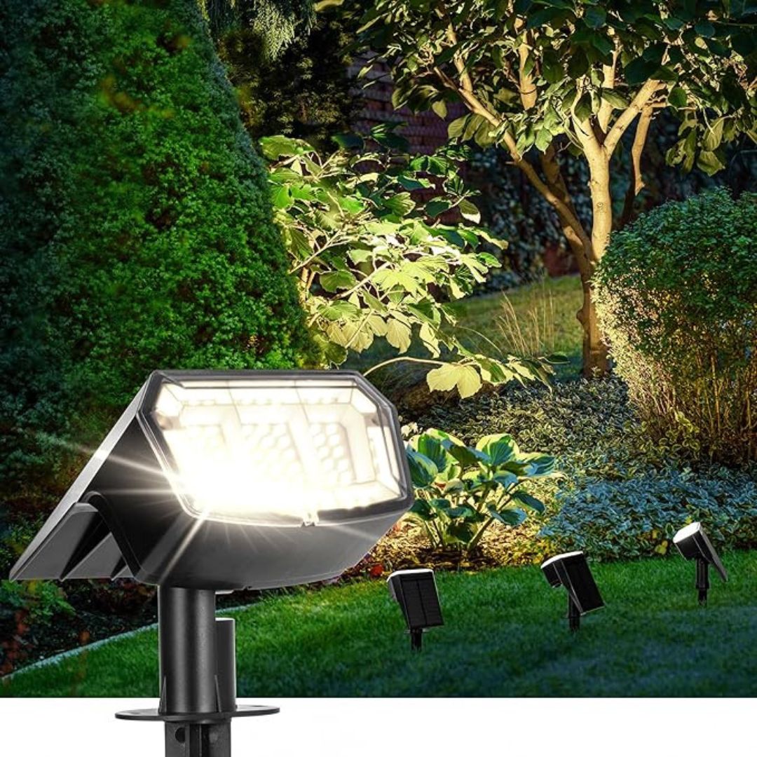 Solar Spot Lights Outdoor Waterproof Cool White LED IP65