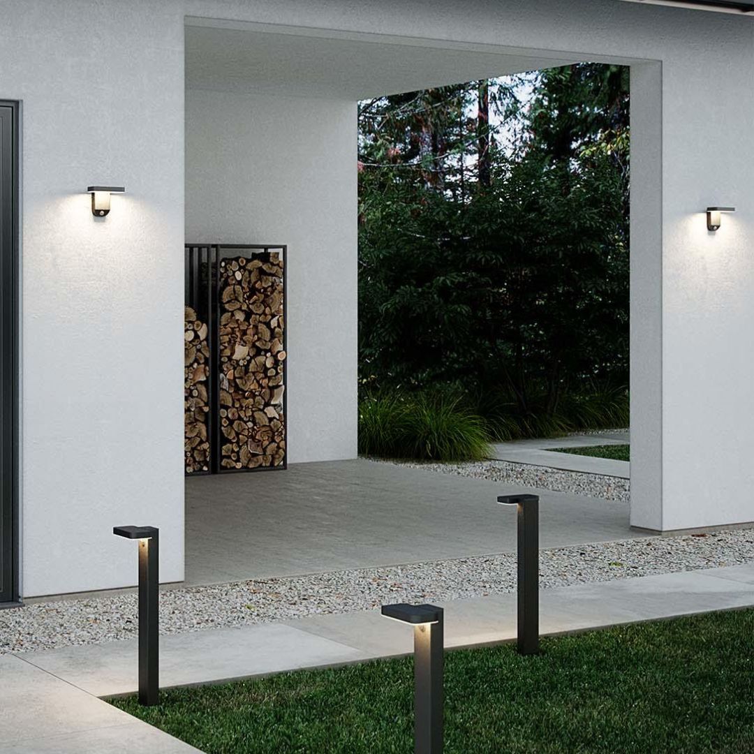 Solar-Powered Outdoor Wall Light with Motion Sensor – Modern Design, Cordless