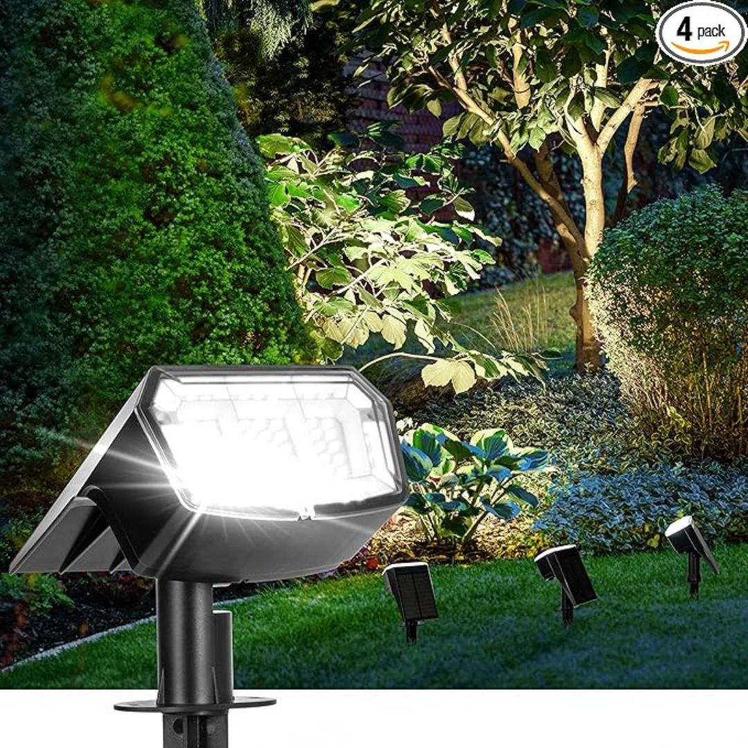 Solar Spot Lights Outdoor Waterproof Cool White LED IP65