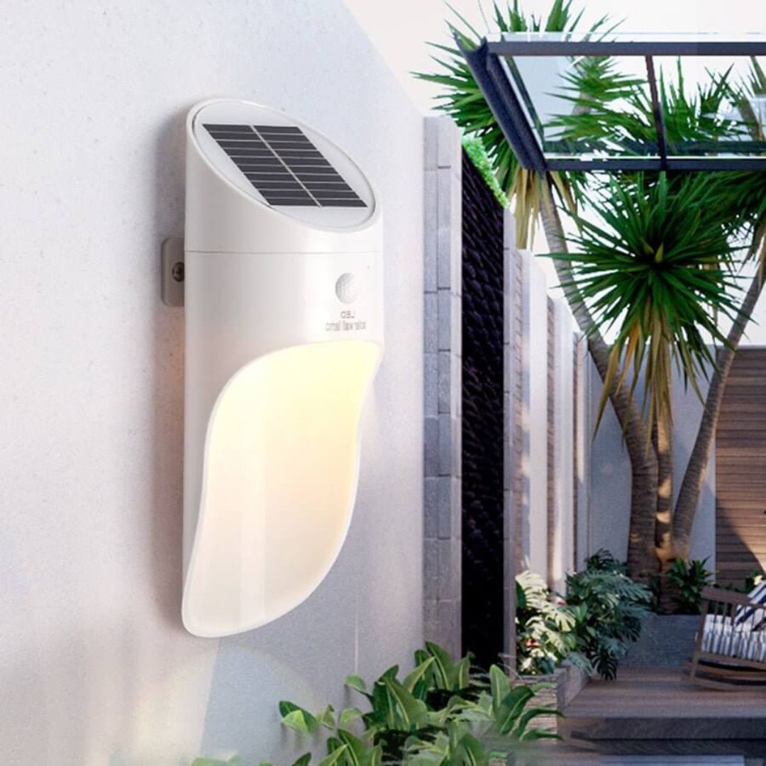 Solar Powered LED Wall Light Outdoor Waterproof Motion Sensor