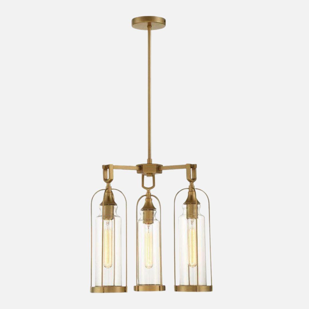 Vintage 18 Outdoor Chandelier with Hand-Blown Glass for Gazebo or Porch