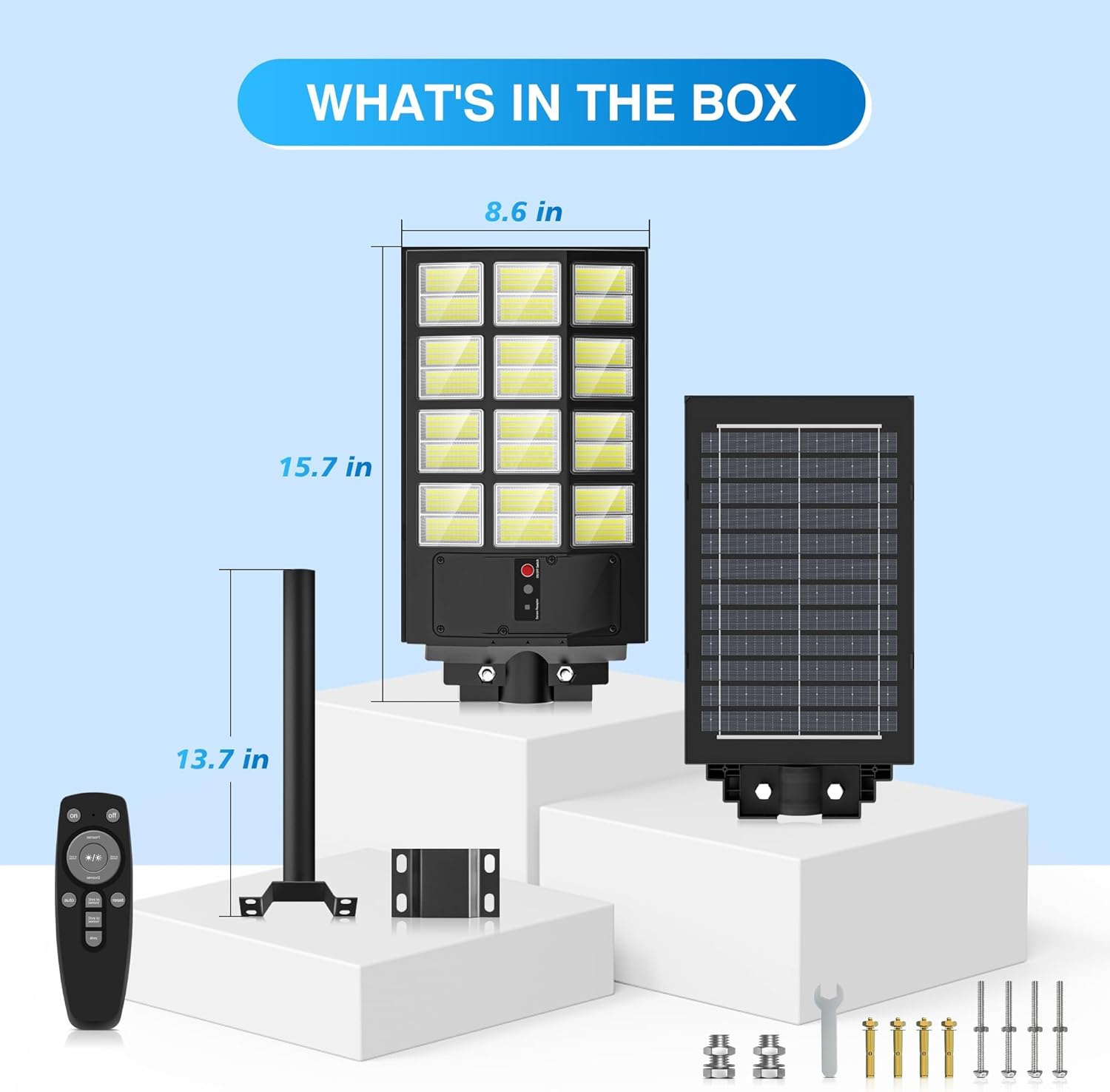 Solar Street Light Motion Sensor Waterproof LED Outdoor Lamp