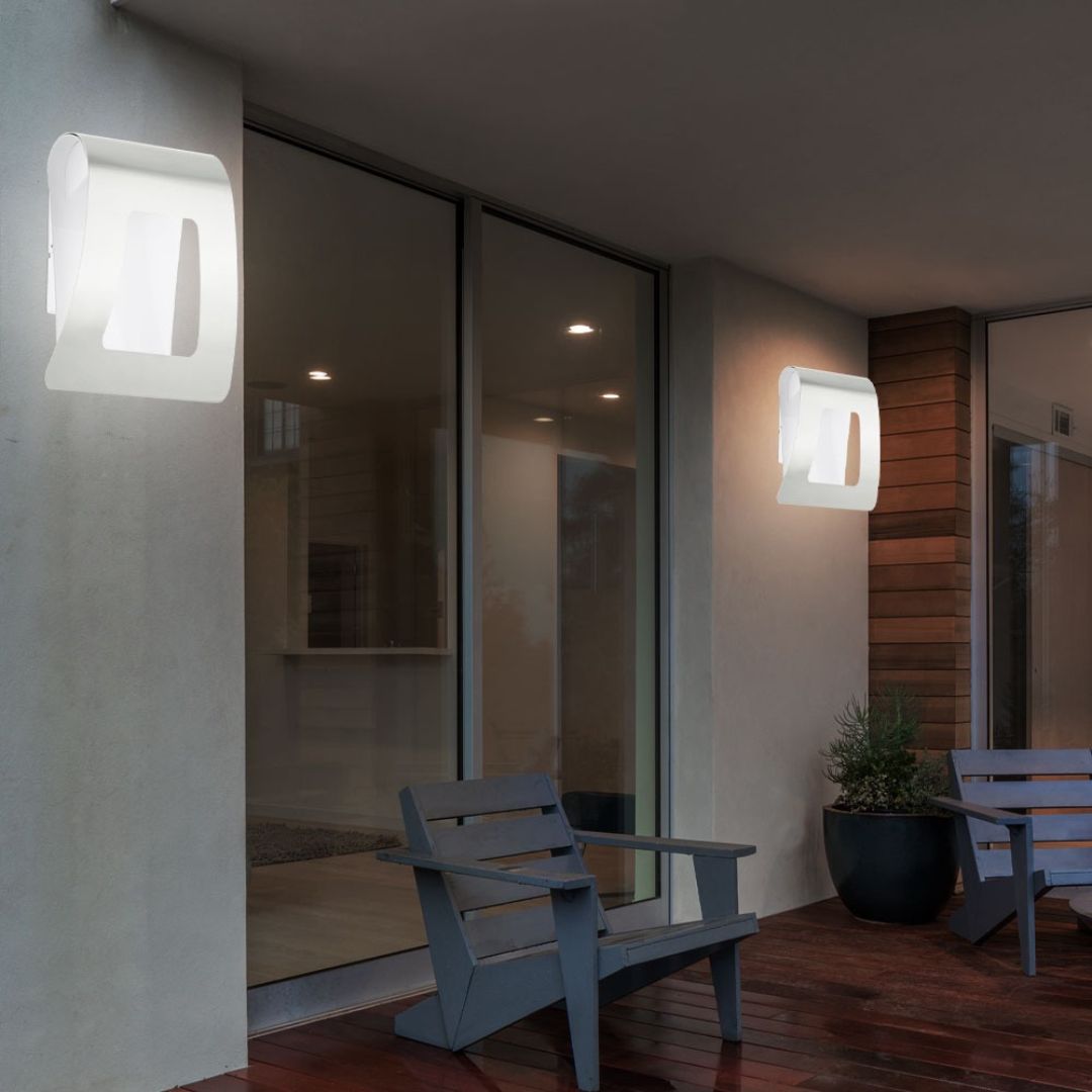 LED Outdoor Wall Lamp Stainless Steel IP44 2xLED Warm White