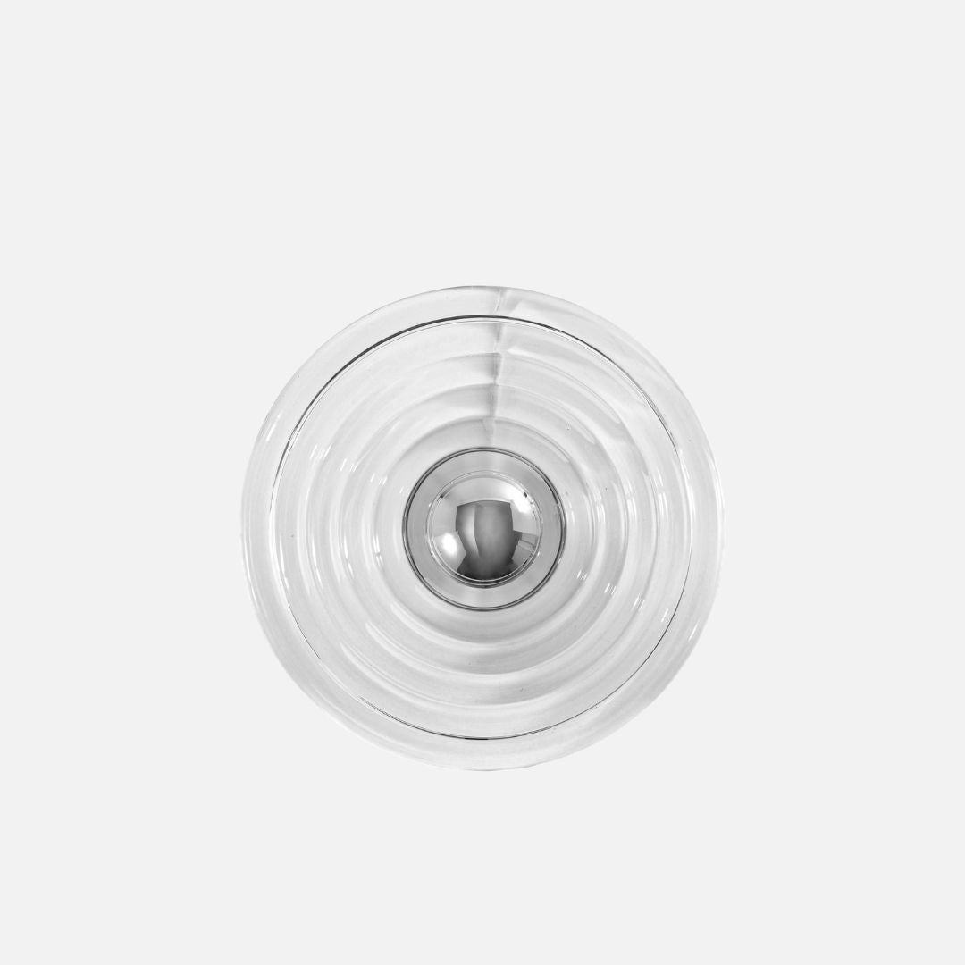 Elegant Outdoor Wall Light Sconce with Customizable Metal Dome – Glass & Steel Design