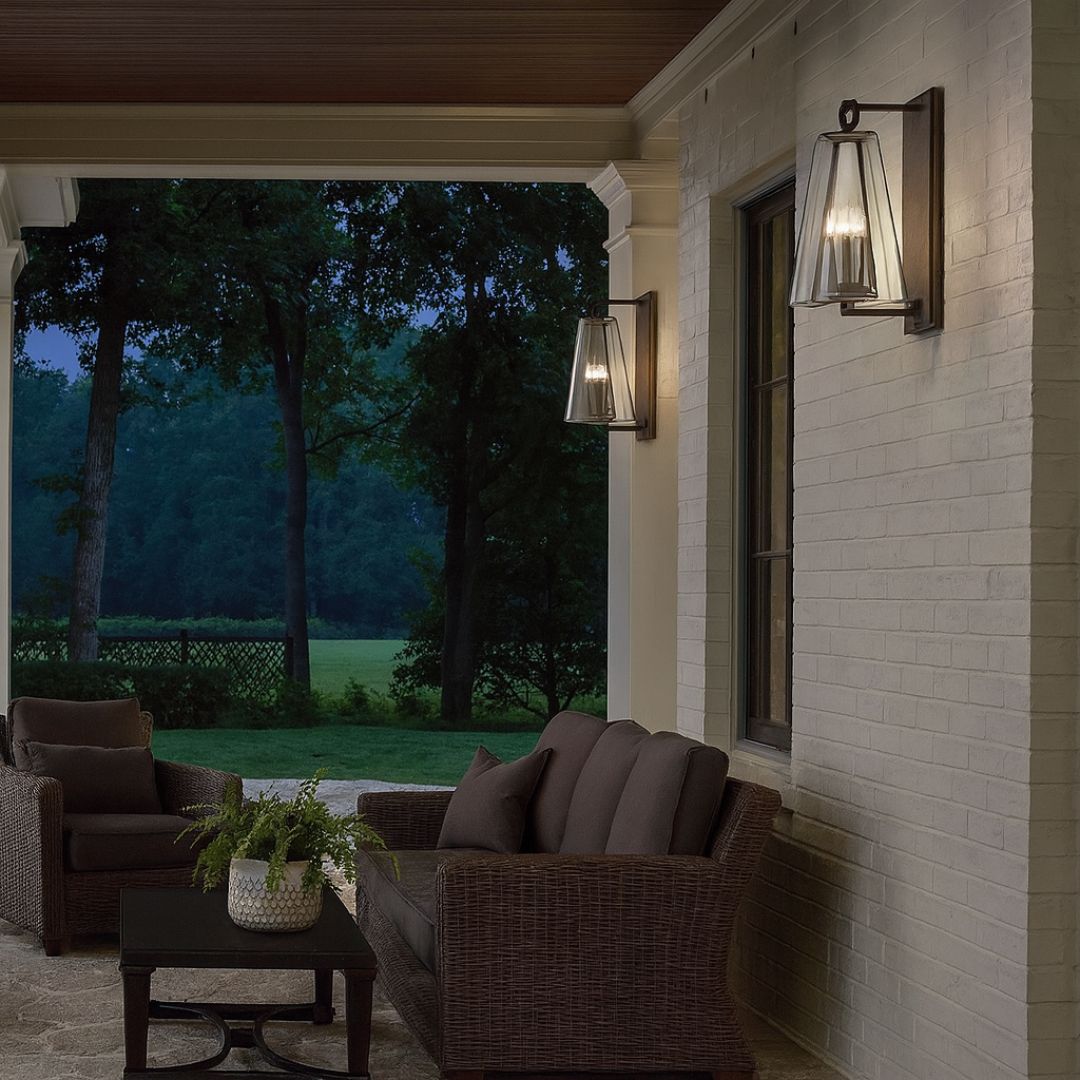 Glass Wall Sconce Light with E12 Base and 3 Candelabra Bulbs