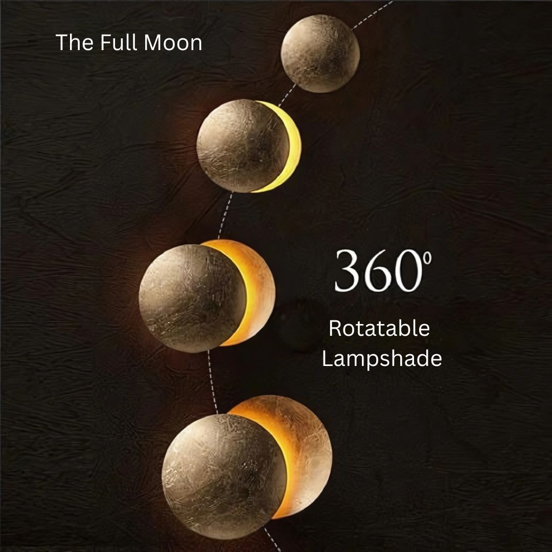 Gold Eclipse LED Wall Lamp – Modern Rotating Wall Light