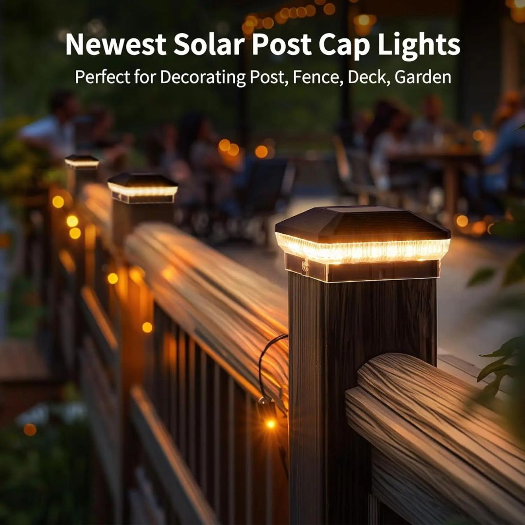 Solar Post Lights with 40 LEDs – Waterproof Outdoor Lighting for 4x4 Posts