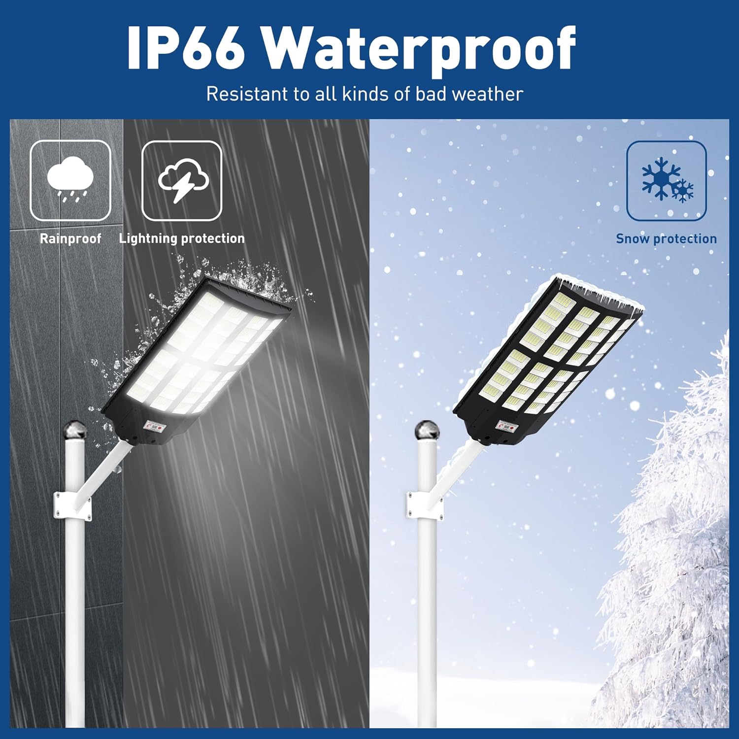 Solar Street Light Motion Sensor Waterproof LED Outdoor Lamp