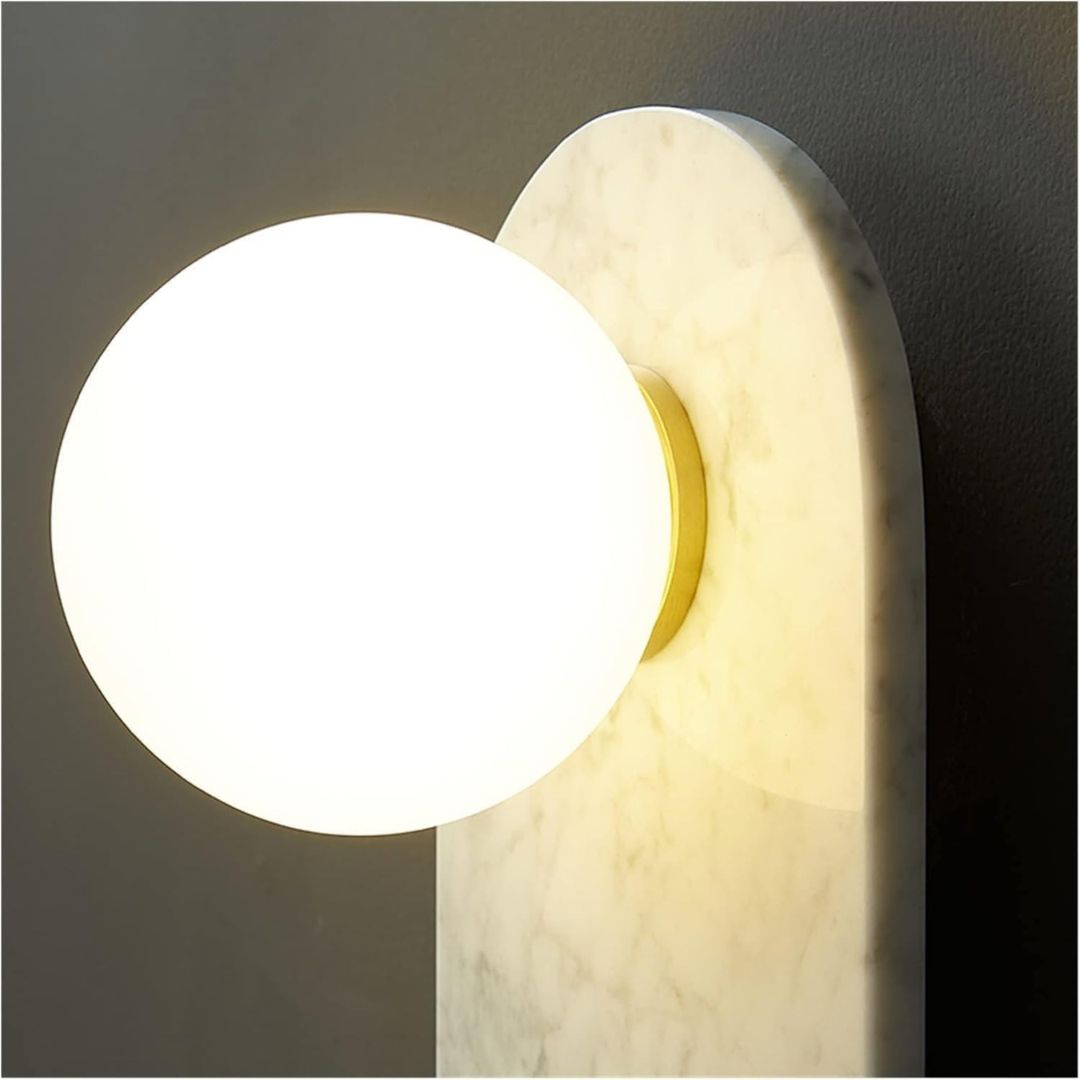 Elegant Marble Wall Lamp Sconce Light – 36cm Height, G9 Bulb Compatibility