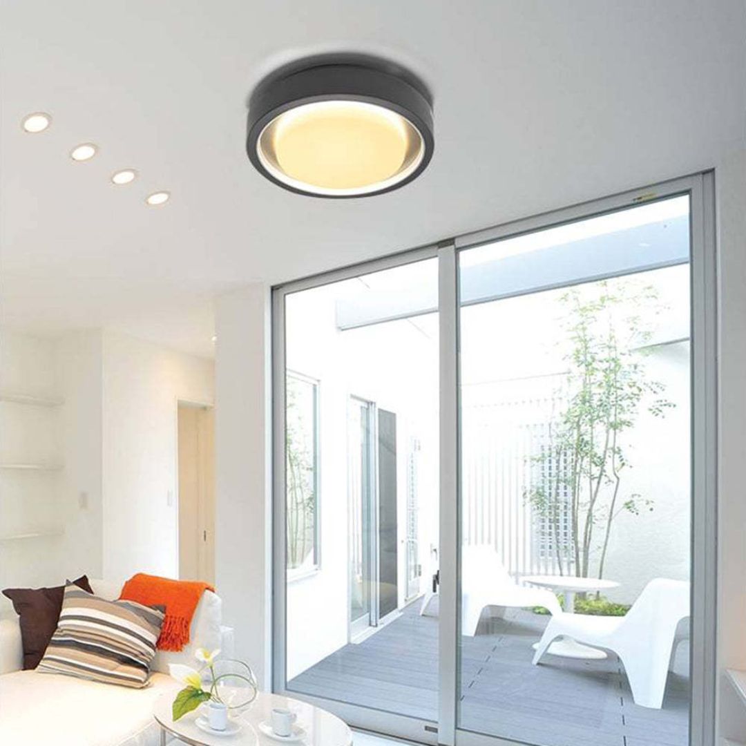 Modern Black Wall Sconce LED Light – Dual-Purpose Circular Design