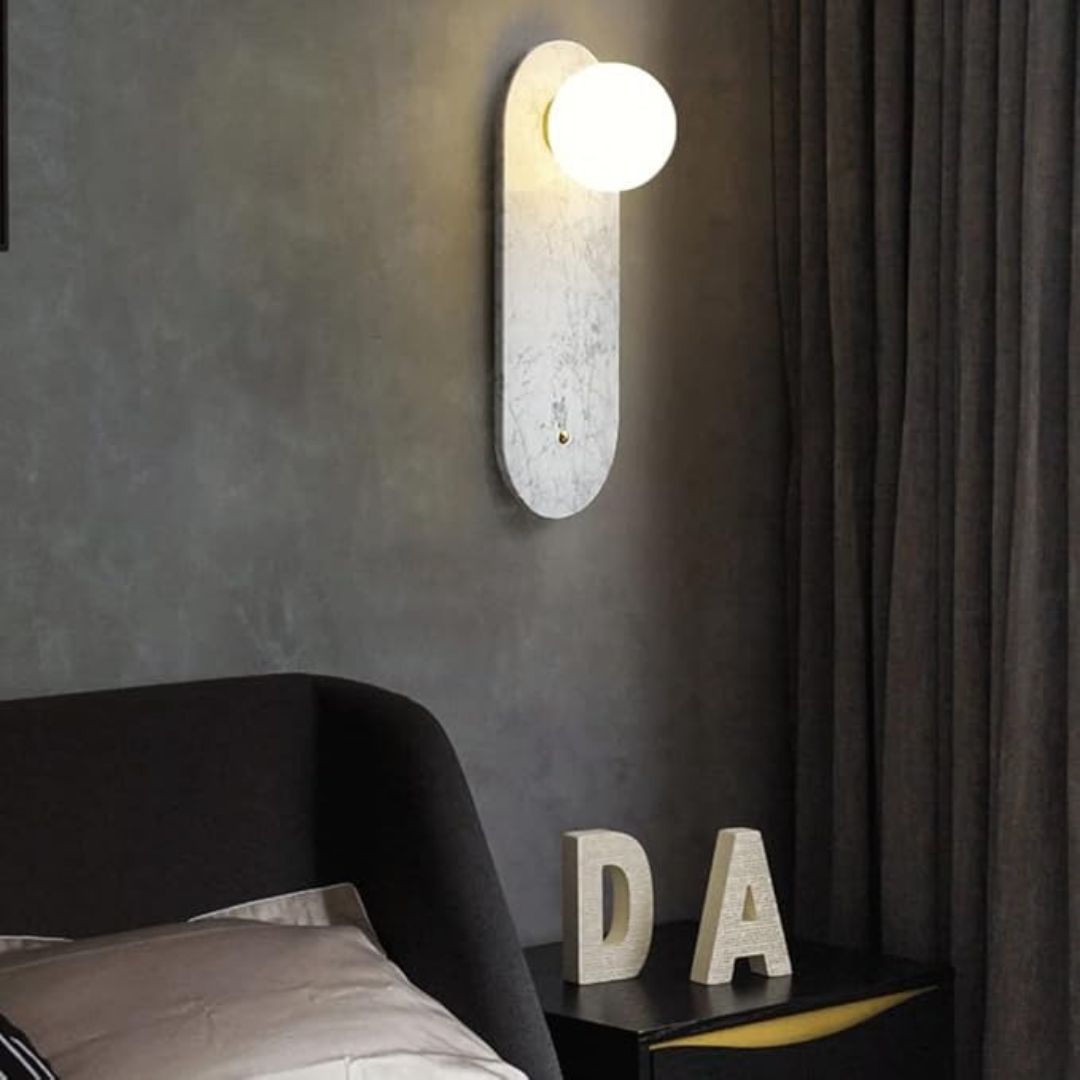 Elegant Marble Wall Lamp Sconce Light – 36cm Height, G9 Bulb Compatibility