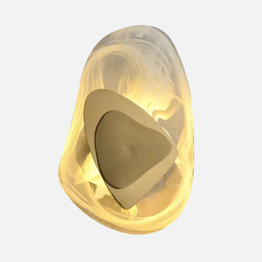 Sculptural Wall Light Glass and Metal 3000K Warm White