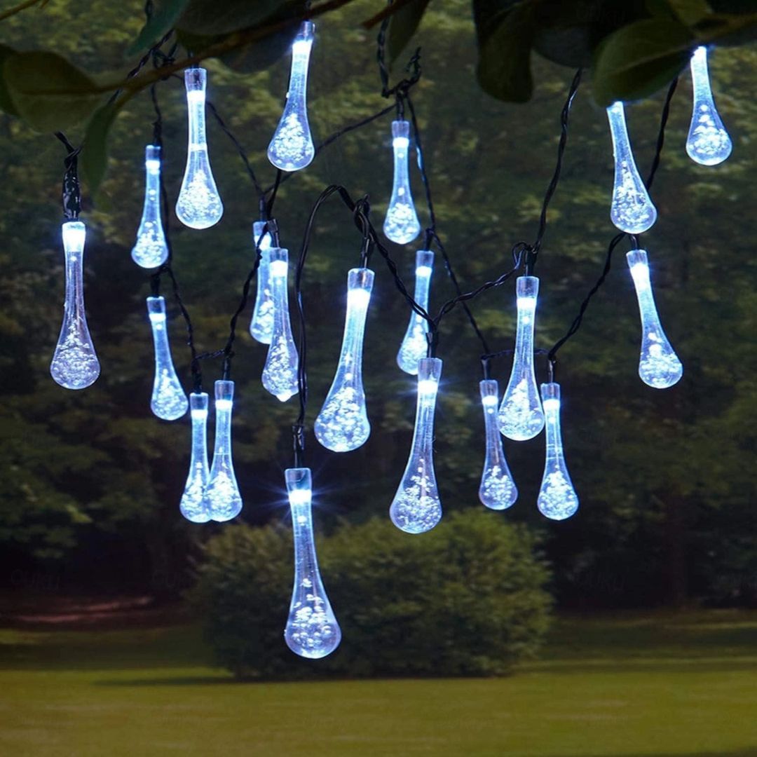 Solar String Lights 10M 100LED Waterproof Teardrop Outdoor Lights