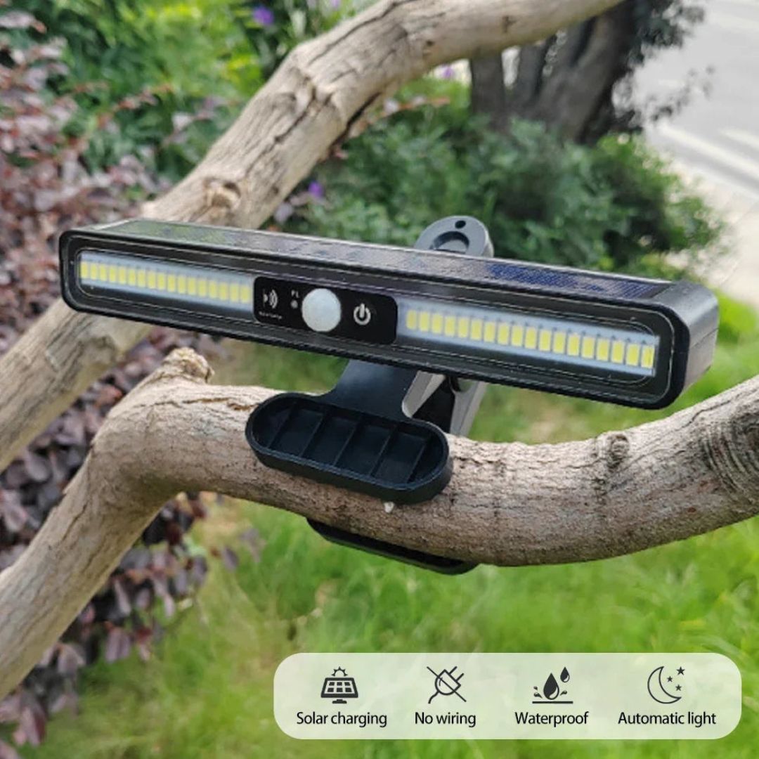 Solar Wall Lights Outdoor with Motion Sensor - Adjustable Solar Panel, Waterproof