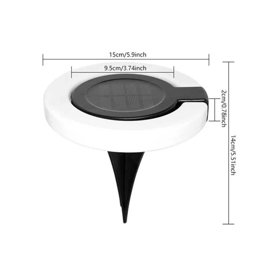 Adjustable Solar Ground Lights for Outdoor Use - Dual Design Garden Lights