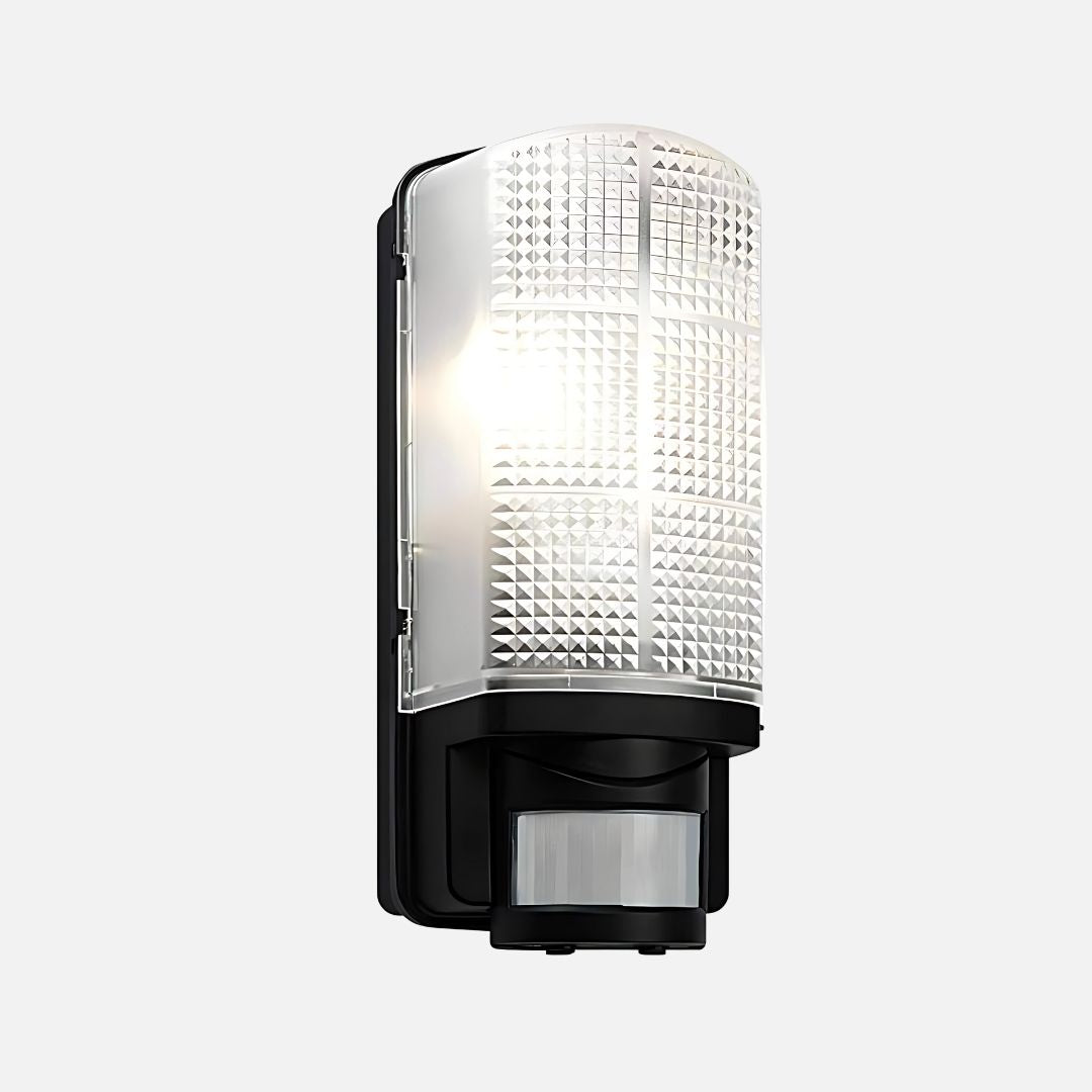 Outdoor Motion Sensor Wall Light IP44 Black PIR LED Compatible