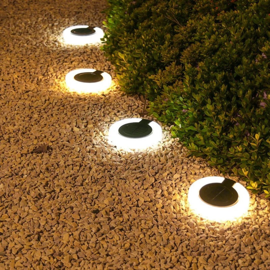 Adjustable Solar Ground Lights for Outdoor Use - Dual Design Garden Lights