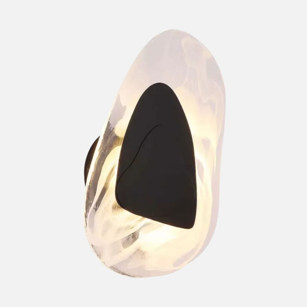 Sculptural Wall Light Glass and Metal 3000K Warm White