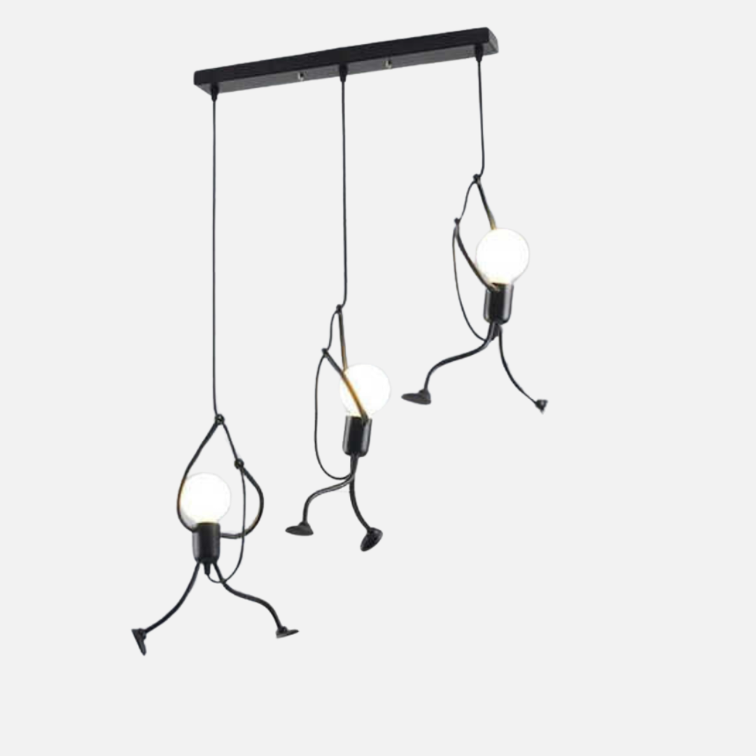 Retro Pendant Light for Kids – Adjustable Height, Warm Light, Hanging Lamp