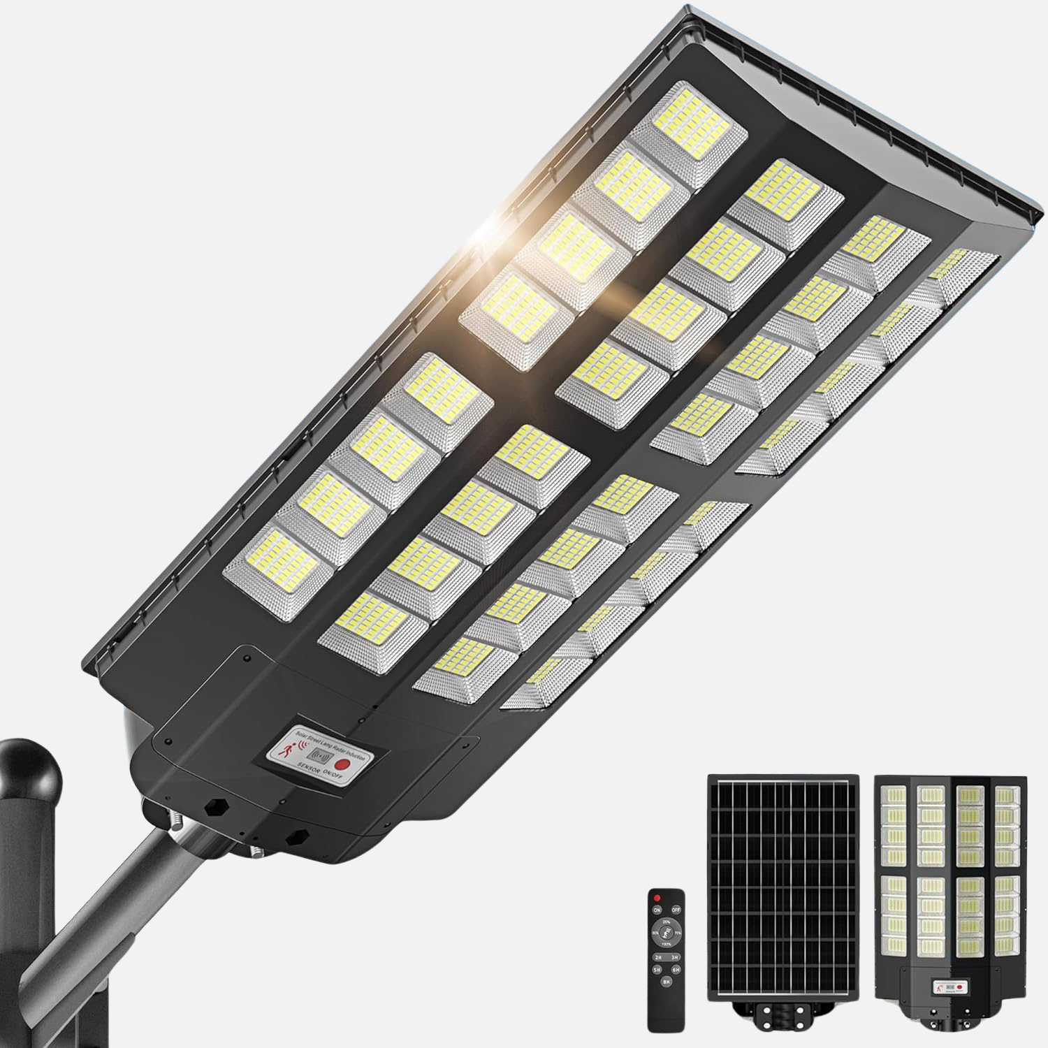 Solar Street Light Motion Sensor Waterproof LED Outdoor Lamp