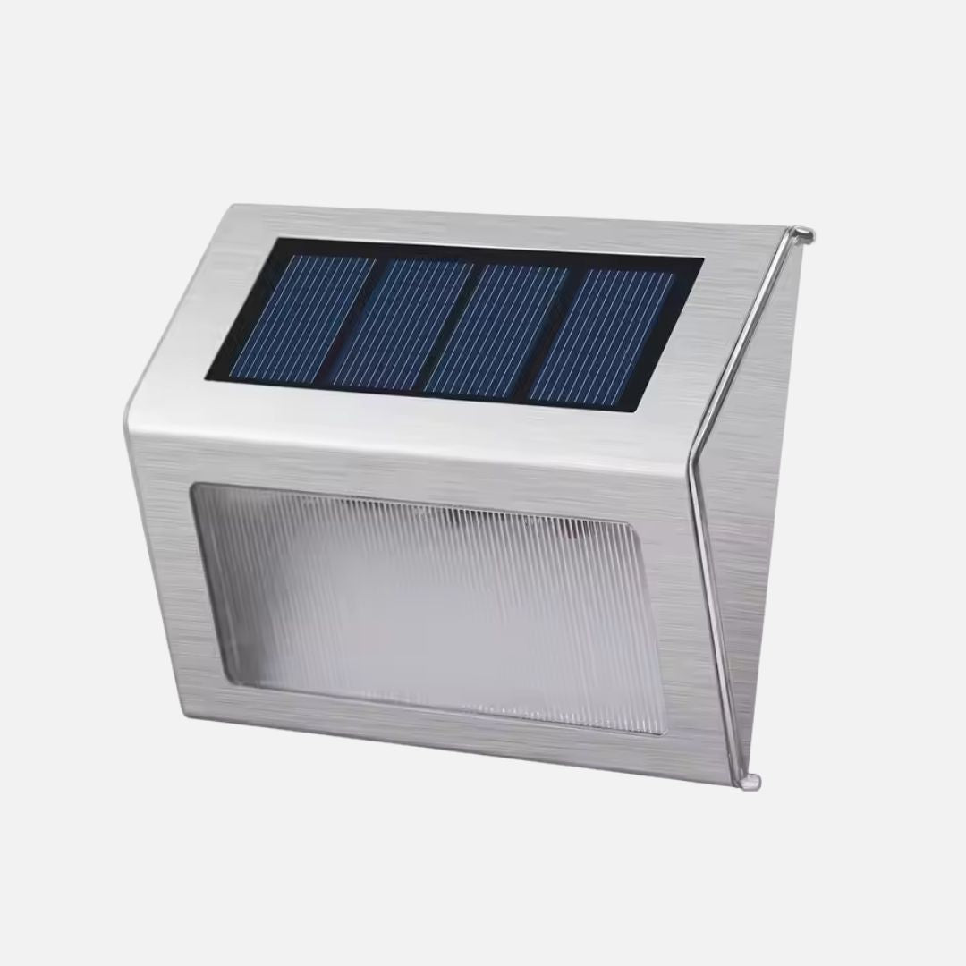 Solar Wall Light – Stainless Steel, Waterproof, Auto On/Off