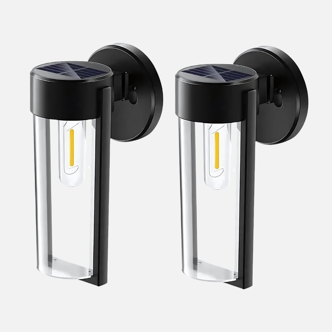Solar Wall Lights Outdoor, Waterproof Auto On/Off Outdoor Light Fixtures