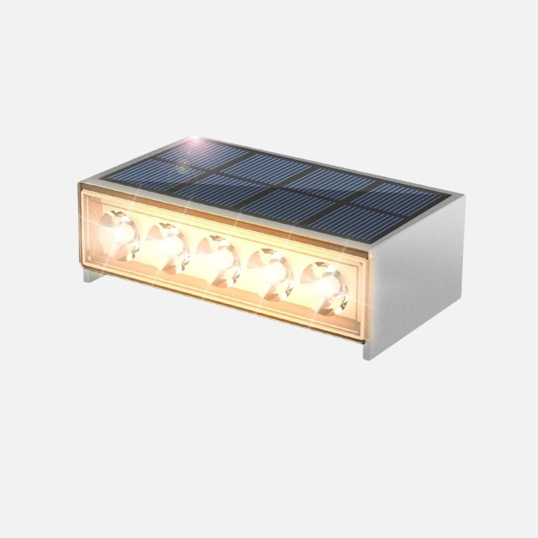 Solar Step Lights Outdoor Waterproof LED Deck Lighting for Stairs