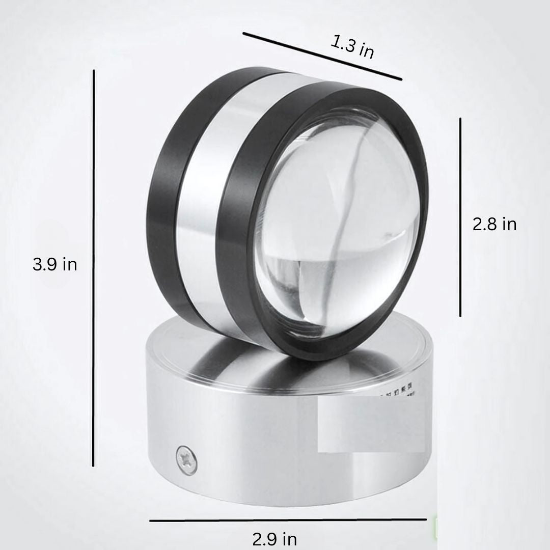 LED Wall Light Fixture Up Down Spotlight for Hallways Silver Aluminum