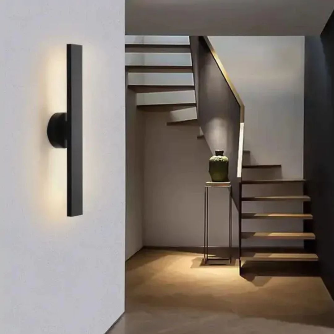 Outdoor Wall Light Waterproof Black LED IP65 Metal Acrylic